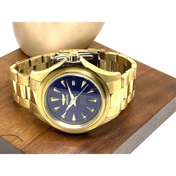 Invicta Men's Watch 2305 Pro Diver Automatic Blue Dial Gold MISSING THE BEZEL - Picture 8 of 14